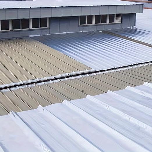 Waterproof Sealant Tape Self Adhesive Rubberized Asphalt Tape for RV Roof Metal Roof Corrugated Roof Leak Repair UV Resistant Heavy Duty Waterproofing Membrane (Silvery, 7.874in*196.85in)