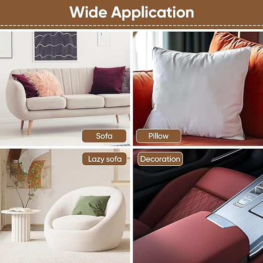 Couch Patch Repair Fabric,6-Piece Self-Adhesive Microfiber Patches,Quick Fix Sofa Chair Car Seat,Furniture,Upholstery Repair Kit. (White)