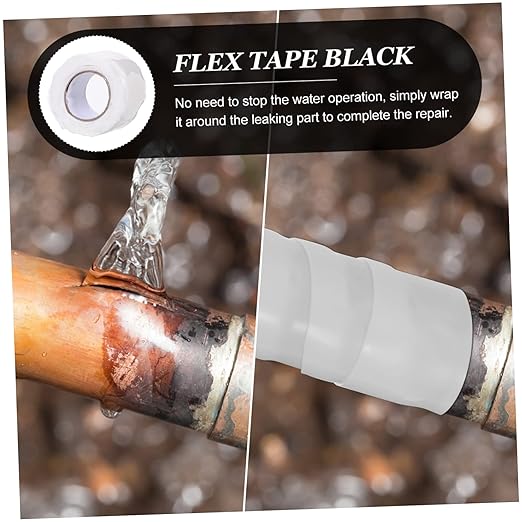 COHEALI 2pcs Flex Rubberized Tape Seal Tape for Leaks for Pipes Buckets and Repairs Strong Versatile Home Use