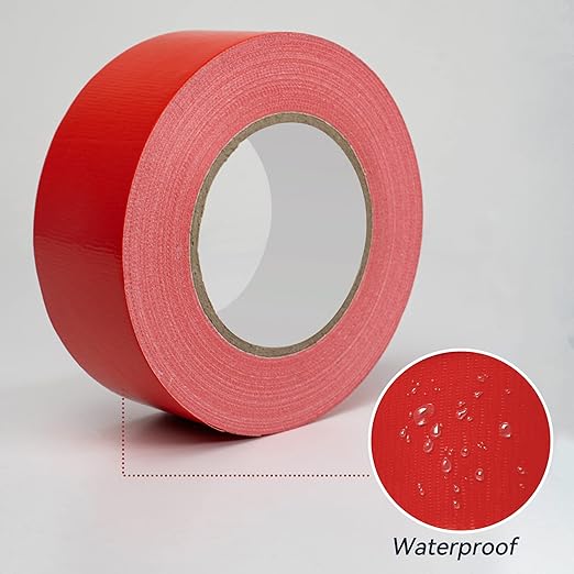 Reniteco Red Duct Tape- 2 inches x 10 Yards, Waterproof & All-Weather, No Residue, UV Resistant, Heavy Duty for Car, Home & Outdoor Repairs, 1 Roll