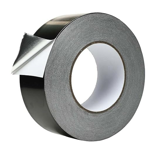 2 Inch Black Aluminum foil Duct Tape, Professional Grade Roll Adhesive Sealing Tape for HVAC, Refrigerator, Freezer, Insulation, Patching Hot & Cold Air Ducts, Sealing, etc. (10M)