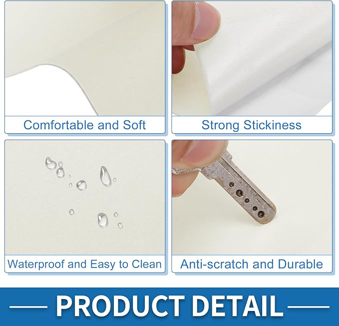 Self Adhesive Leather Repair Patch Strong Stickiness 30"x16" Leather Repair Tape PU Leather White 1 Pcs