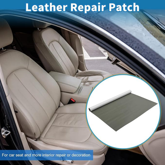 Self Adhesive Leather Repair Patch Strong Stickiness 19.6"x27.5" Leather Repair Tape PVC Faux Leather Deep Gray 1 Pcs