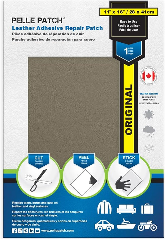 Car Upholstery Repair Kit Leather - 25 Colors Available - Original 11x16 - Camel