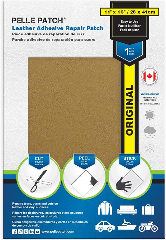 Leather Chair Repair Patch Self Adhesive - 25 Colors Available - Original 11x16 - Yellow