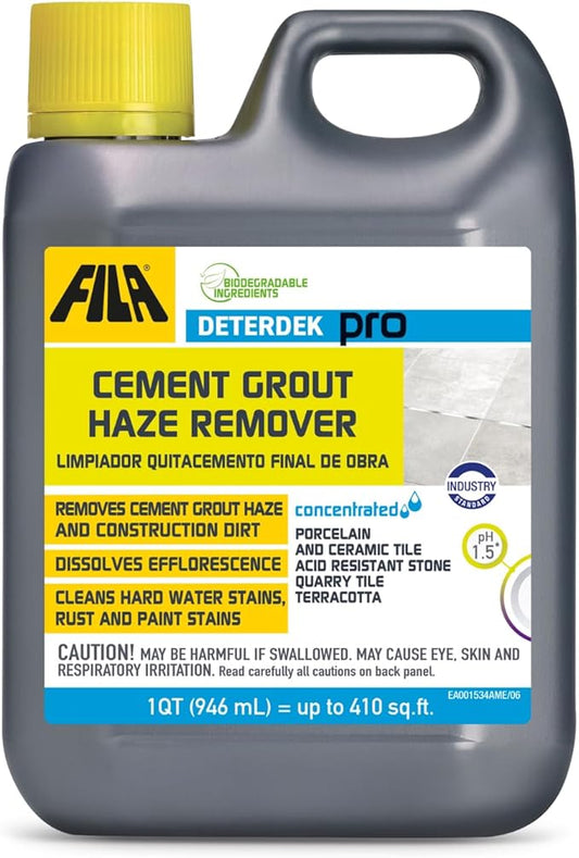FILA Surface Care Solutions, DETERDEK PRO Cementitious Grout Haze Remover, Effective Against Rust Stain, 1 QT