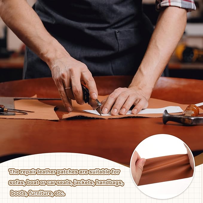 MECCANIXITY Leather Repair Patch 3"x60" Self-Adhesive Leather Vinyl Repair Tape Kit for Furniture Couches Sofa Chair Car Boat Seats Jackets, Black