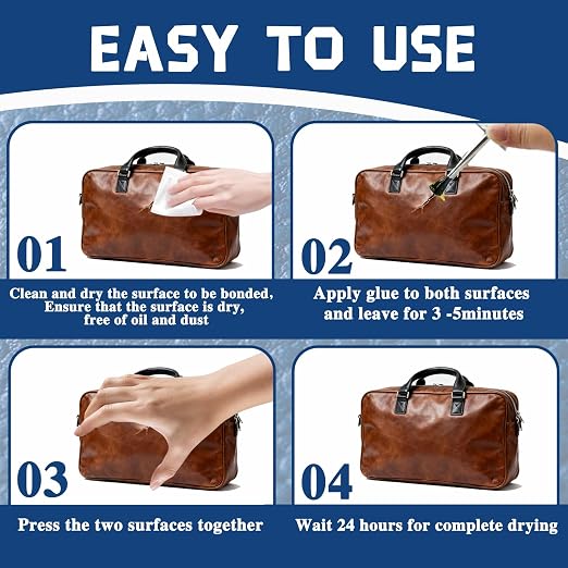 Leather Adhesive,120ML Leather Repair Glue Cement,Super Glue with Brush for Purses,Sofas,Furniture,Car Seat,Shoes,Waterproof, High Strength
