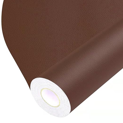 BSZHTECH Leather Repair Tape Self-Adhesive Leather Repair Patch for Couch Furniture Sofas Car Seats Advanced PU Vinyl Leather Repair Kit (MBrown, 3.9X79 inch)