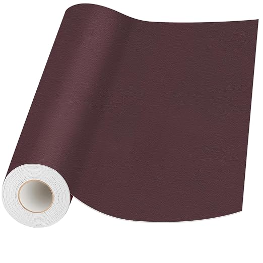Leather Patches for Furniture,17X79inch Self Adhesive Leather Repair Patch,Leather Repair kit for Furniture, Couch,Car Seat,Motorcycle seat,Loveseat (Red Brown-Litchi Grain, 17X79 inch)