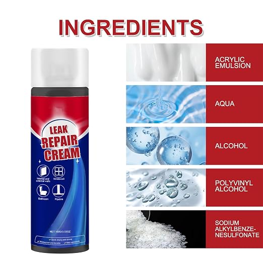 Leak Repair Liquid 100ml Leak Repair Cream Waterproof Sealant Liquid with Brush for Gutter Window