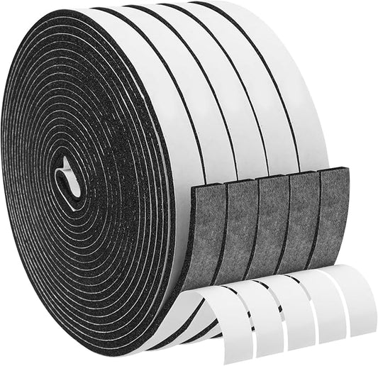 DGSL Foam Insulation Tape, 1/2In x 1/8In x164Ft Weather Stripping Door Seal Strip for Doors and Windows,Sliding Door,Sound Proof Soundproofing Door Seal,Weatherstrip,Air Conditioning Seal Strip