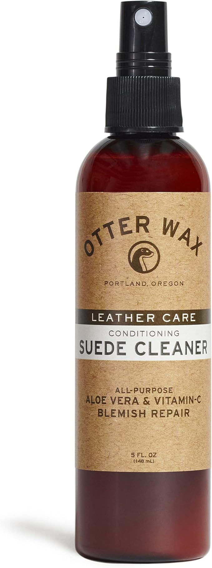 Otter Wax Conditioning Suede & Nubuck Cleaner | 5 oz | Leather Cleaner & Conditioner for Furniture, Boots, Hats, Shoes, Tack & Bags | All-Natural & PFAS-Free Treatment | Made in Portland USA