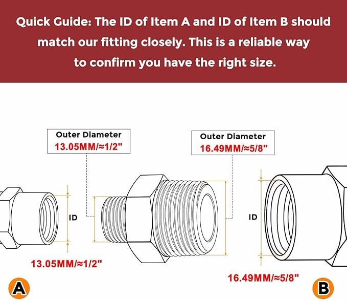 Pack of 15, 3/8" MNPT To 1/4" MNPT Solid Brass Hex Nipple Hose Connectors W/Sealing Tapes, Male Pipe Adapter for Pipe Leak Repair, Bathroom Remodeling, Tool Extension, Compression