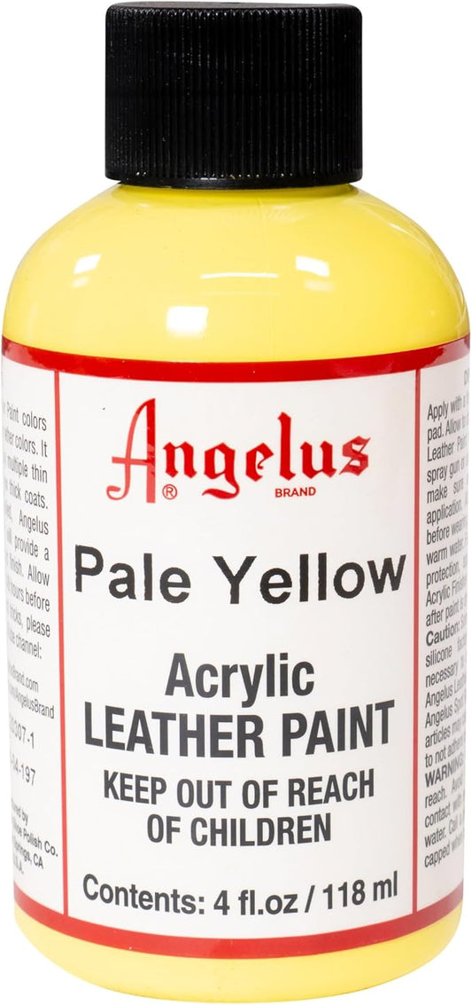 Angelus Acrylic Leather Paint, 4 oz, Pale Yellow