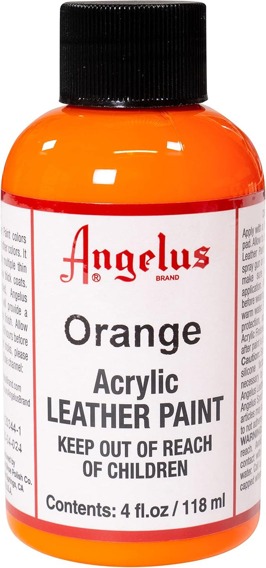 Angelus Acrylic Leather Paint, 4 Fl Oz (Pack of 1), Orange
