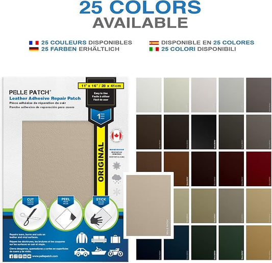 Couch Leather Repair - 25 Colors Available - Original 11x16 - Cream