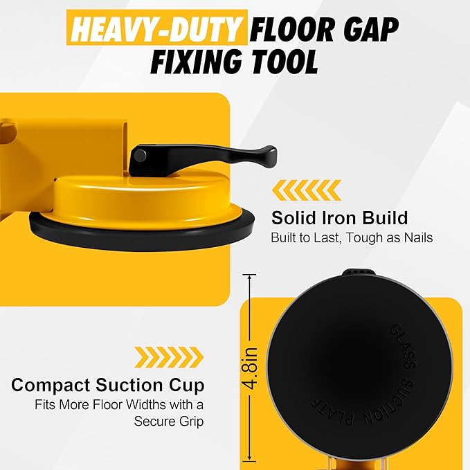 Floor Gap Fixer Tool with Enhanced Suction Cup & Sticky Pads – Easy Laminate, Vinyl & Wood Flooring Gap Repair Tool for Smooth and Textured Floors