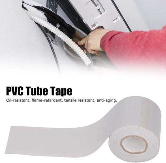 5pcs Air-Conditioner Pipe Tapes Oil-Resistant Tube Pipe Wrapping Tape Protective Tape Leakage Repair 6cm Width (Grey)