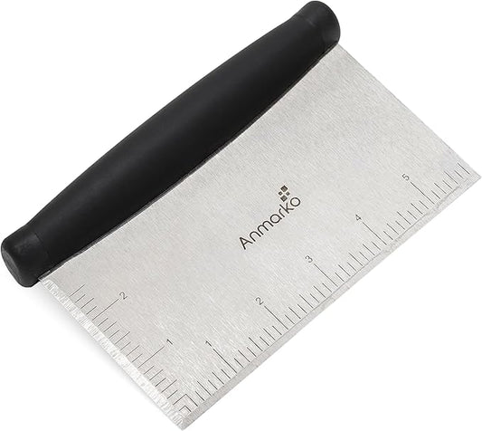 Stainless Steel Metal Griddle Scraper Chopper - Great as Dough Cutter for Bread and Pizza Dough - Multipurpose Kitchen Utensil for Flat Top Griddle - Commercial Quality