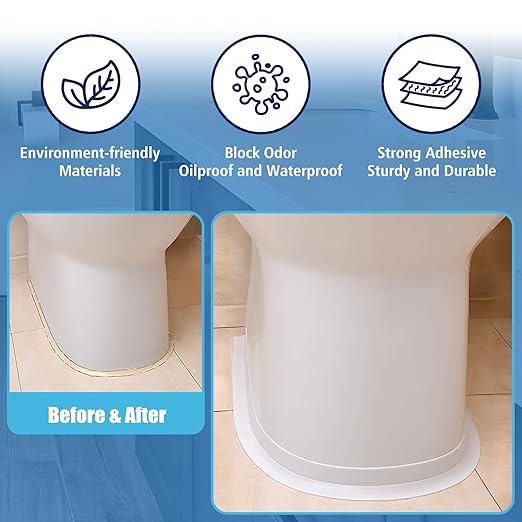 Waterproof Seal Caulk Strip Tape Self Adhesive for Sink Toilet Bathroom Wall Edge Bathtub Oil-Proof Caulking Sealing Tape 1.5" x 10.5' (W*L) 3Pcs Blue