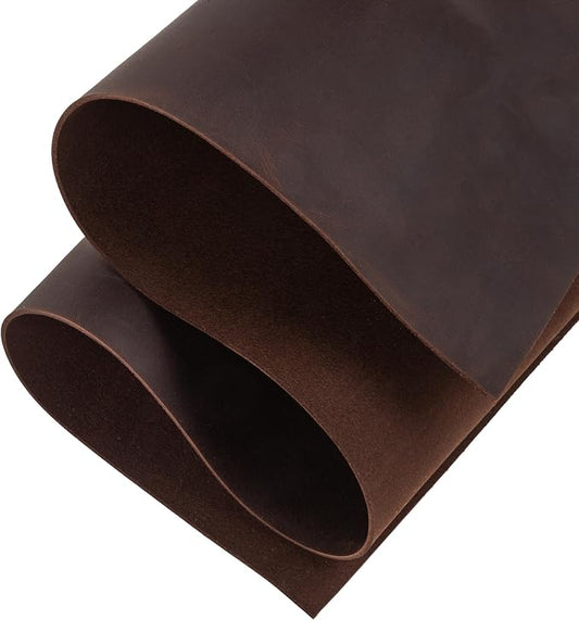Shkira 12''X24'' Genuine Dark Chocolate Leather Sheets for Crafts - Square - 2.0MM Thick Genuine - Thick Cowhide Pieces Square - Leather Sheet for Arts