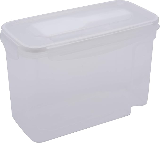 Kitchen Details 2 Pack Cereal Container with Scooper | Medium | Large | Airtight | Food Tin | Keeps Fresh | Kitchen & Pantry Storage Organizers | Clear
