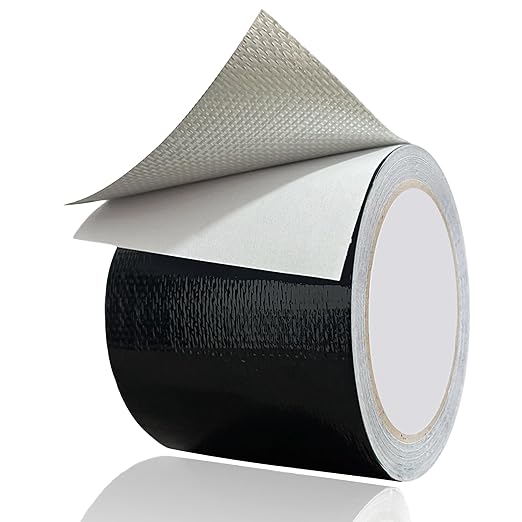 WaterproofRepair Tape for Fabric, 3.1IN x24.6FT, Heavy Duty Outdoor Repair Tape, for RV Roof, Tarp, Tent, Sail and Boat Cover Outdoor Repair Patch, Multipurpose Awning Repair Tape (Black)