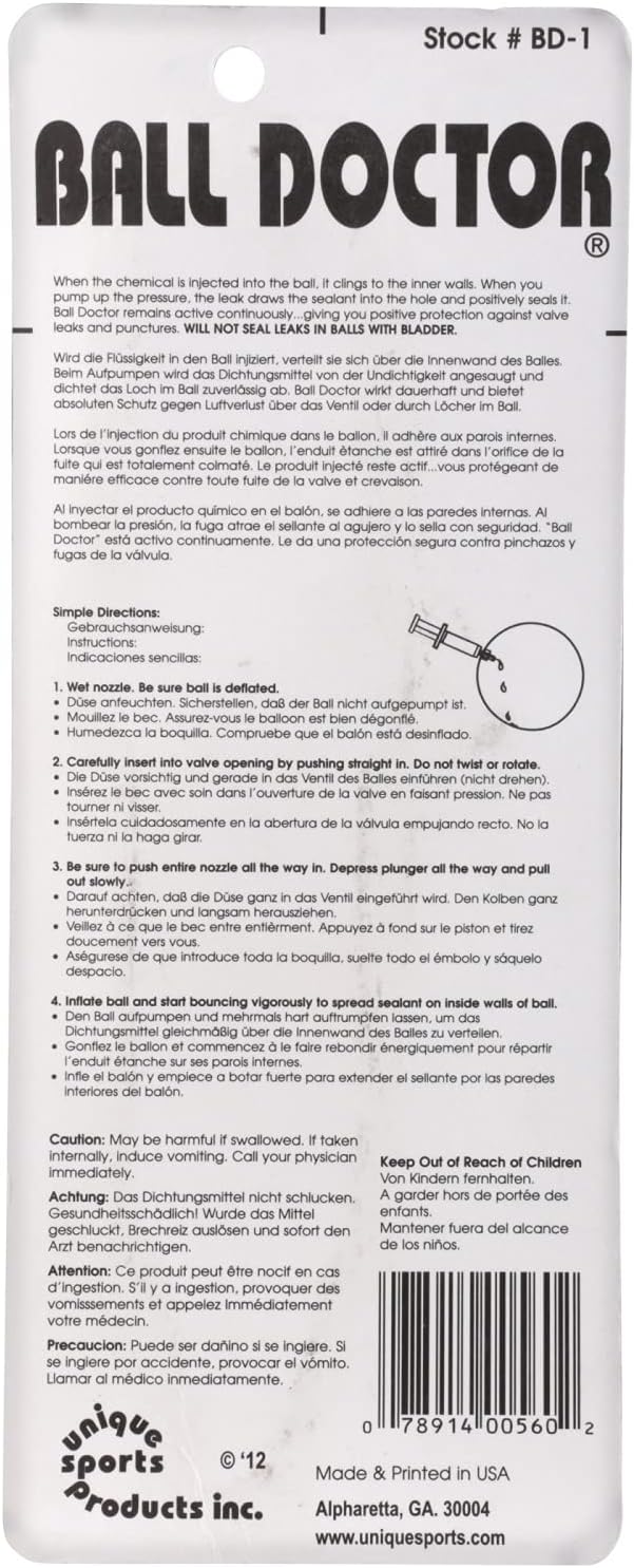 Unique Sports Ball Doctor Leak And Flat Fix-Repair Kit