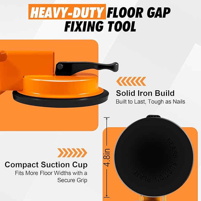 Floor Gap Fixer Tool with Enhanced Suction Cup & Sticky Pads – Easy Laminate, Vinyl & Wood Flooring Gap Repair Tool for Smooth and Textured Floors