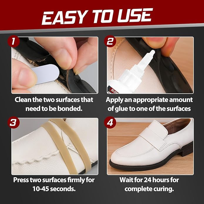Vigorder Shoe Glue 30g, Heavy Duty Shoe Glue Sole Repair for Boots, Sneakers, and Heels, Waterproof and Flexible Adhesive for Durable Repair