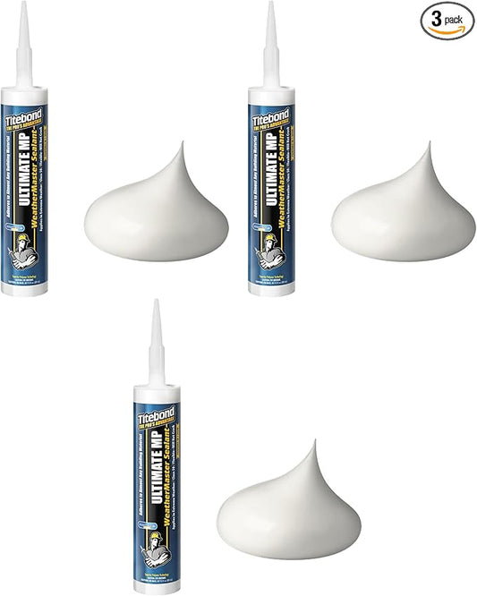 Titebond 71001 WeatherMaster Ultimate MP Sealant Cartridge, 9.5 oz., White (Pack of 3)