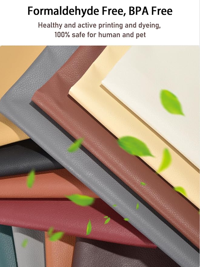 Leather Repair Kit for Furniture, 16x118 inch Self Adhesive Leather Repair Patch for Couches, Chairs, Car Seats, Cabinets, Handbags, Waterproof and Wear-Resistant Vinyl Repair Kit, Beige