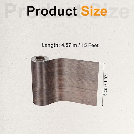 PATIKIL Wood Grain Tape 2" x 32 ft, Self-Adhesive Wood Texture Repair Tape Realistic Wooden Effect Patch for Furniture Cabinets Floor Walls, Black Walnut