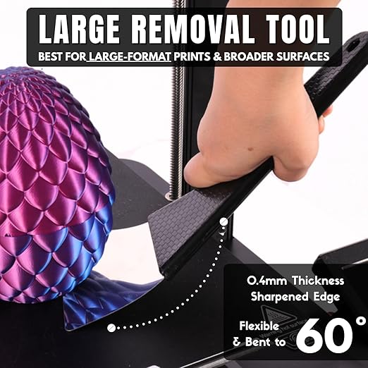 High-Quality 3D Printer Tool Removal Scraper Kit, 4 Types of Sharpened Blades & 20 Extra Blades, 3D Printer Scrapers for Fast Separation Large Medium Small Models, Great 3D Printer Accessories Gifts