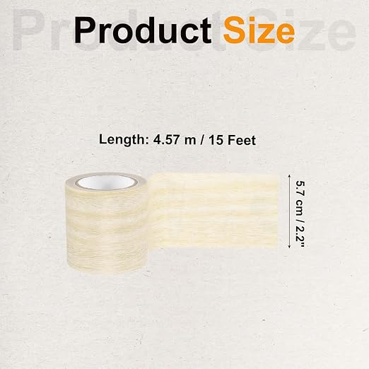 PATIKIL Wood Grain Tape 2.2" x 15 Ft, Self-Adhesive Wood Texture Repair Tape Realistic Wooden Effect Patch for Furniture Cabinets Floor Walls,Light Yellow Oak