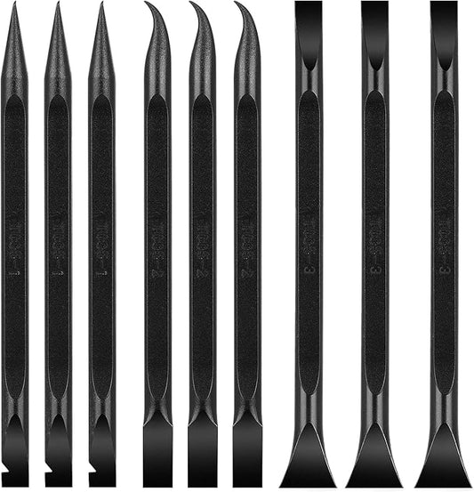 9 Pieces Plastic Scraper Tool Carbon Fiber Multi-Purpose Scraper Scratch Free Cleaning Scraper Tool for Tight Spaces and Gaps, Stickers/Food/Paint Remover Tool