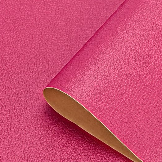 Fuchsia Leather Repair Patch Tape, 39.4 x 54 Inches Large Self-Adhesive Leather Repair Kit for Furniture, Car Seats, Vinyl Leather, Couches, Sofa, Chairs