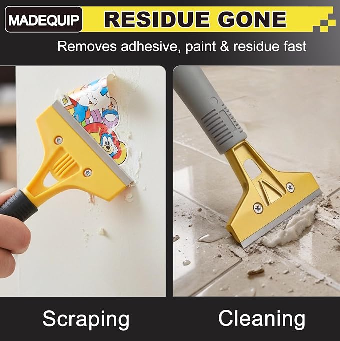 4 Inch Scraper Blades,150 PCS Razor Scraper Replacement Blade 4" for Floor,Glass,Wall, Heavy Duty Cleaning