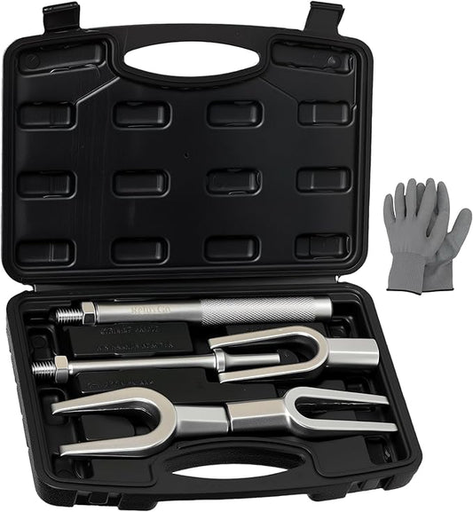 ReluxGo 5-Piece Ball Joint Separator Set, Pickle Fork Tool Set, Tie Rod Removal Tool Set, 1-1/8", 15/16", 11/16", for Cars and Light Vans, with Suitcase