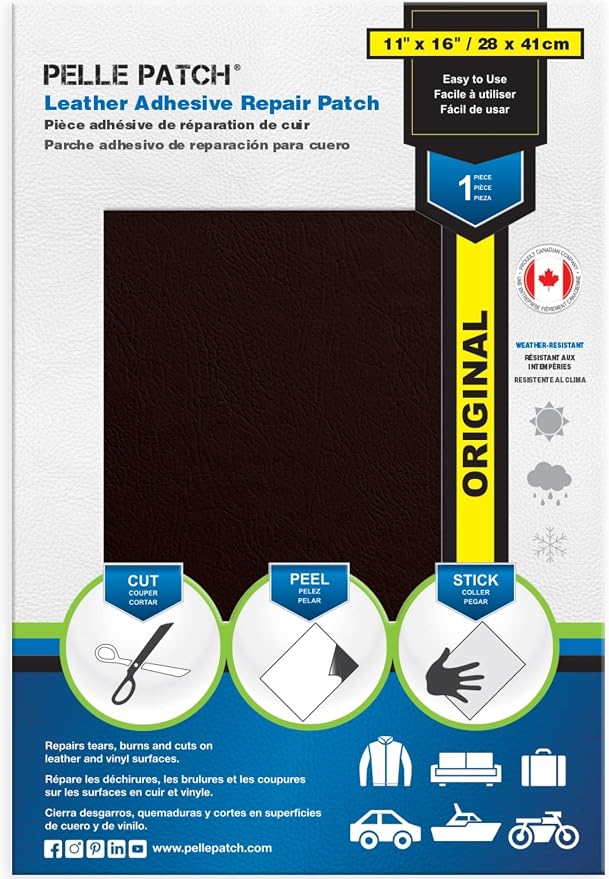 Leather Chair Repair Kit - 25 Colors Available - Original 11x16 - Wine