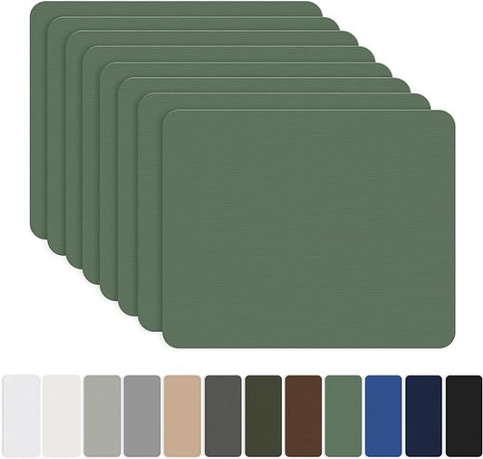 OAZ 8 Pieces 7.87 x 5.9 inch Nylon Repair Patches Nylon Fabric Patch Self-Adhesive Fabric Repair Tape Waterproof Lightweight Outdoor Gear Patch Kit for Down Jacket Clothing Tent Bag (Green)