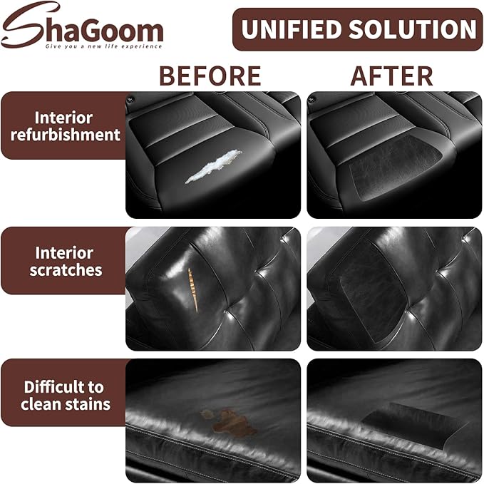 Leather Repair Patch, 35X79 inch Strong Sticky Repair Patch Self Adhesive Waterproof, DIY Large Vinyl Patches for Couches, Furniture, Sofa, Car, Chair (Coffee, 35X79 inch)