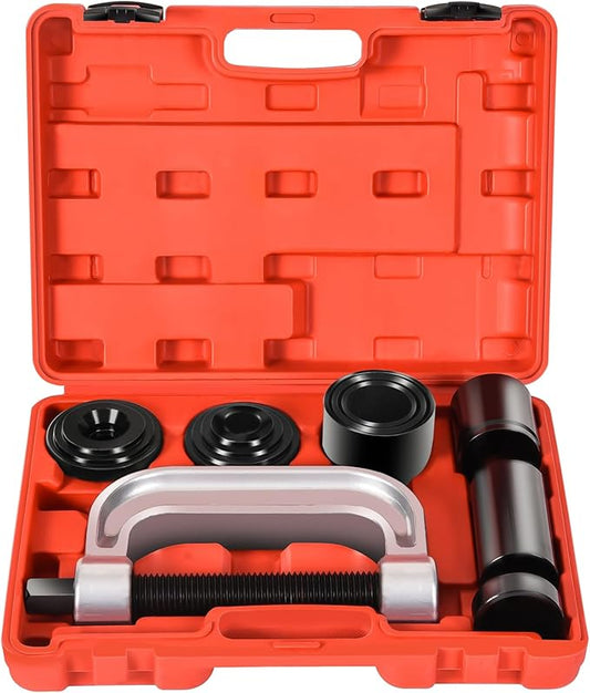 DHA Ball Joint Press Kit Heavy Duty 4x4, Ball Joint Removal Tool Kit for Most 2WD 4WD Cars and Light Trucks, 10pc Ball Joint Installer and Remover Tool