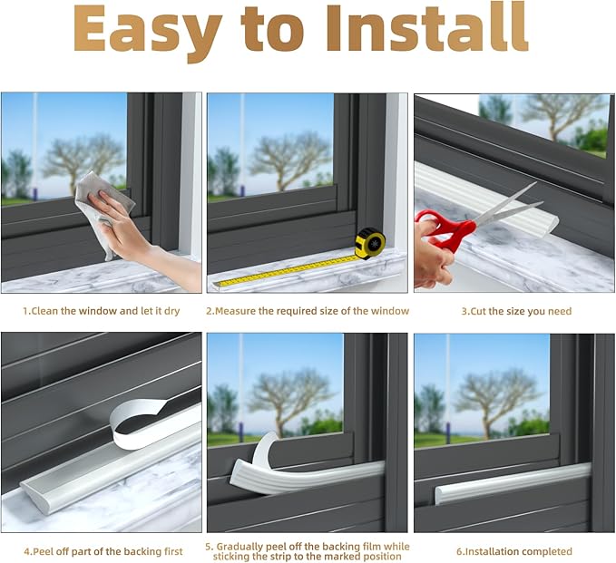 196” Wedge-Shape Foam Window Weather Stripping Door Seal Strip,Soundproofing Frame Insulation Tape for Exterior Front Door,Noise Cancelling Window Inserts,Door Gap Filler Light Blocker,Brown