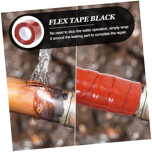 1m Flex Rubberized Tape Leak Seal Duct Tape for Home Repairs for and Bucket Sealing Self-Adhesive Rubber Material