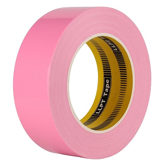 LLPT Duct Tape Premium Grade 1.6 Inches x 108 Feet x 11 Mil Easy Tear Residue Free Strong Adhesive Color Pink (DT411)