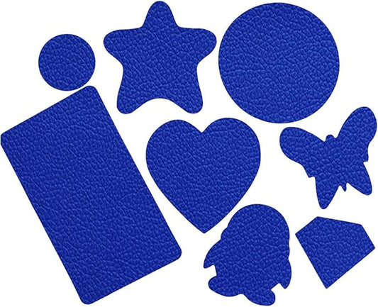 8 Pieces of Self-Adhesive Leather Repair Patches Tape Stickers for Sofas, Bags,Furniture,Car Seats,Waterproof and wear-Resistant (Royal Blue)