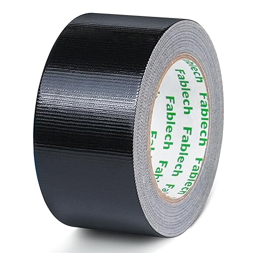 Black Duct Tape Heavy Duty, 9 Mil Thickness, 2 Inch x 30 Yards, Waterproof Strong Adhesive with No Residue, Flexible, Tear by Hand for Indoor Outdoor Repairs, DIY, Industrial & Professional Use