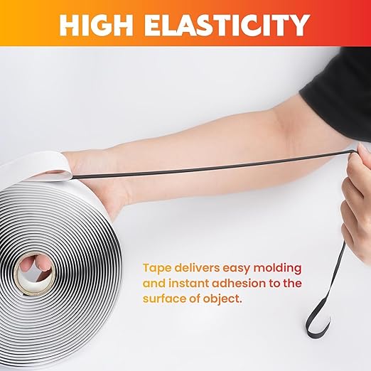 LLPT Butyl Tape Black 1 Inch x 33Ft 2 Pack Tight Seal for Leak Proof EPDM RV Repair Window Glass Sealing Roof Pipe Patching (BST232)